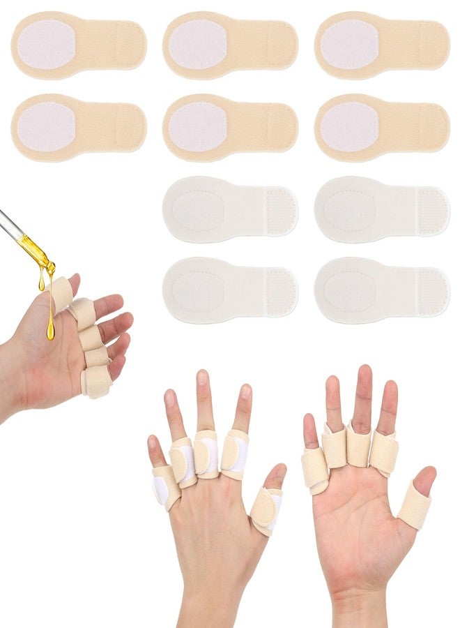 Aeaocvo 10Pcs Castor Oil Pack Wrap for Fingers, Castor Oil Compress Wrap Reusable, Castor Oil Pack Wrap for Finger Arthritis for Finger Tingling Finger Cracking (Oil Not Included) - Image 1