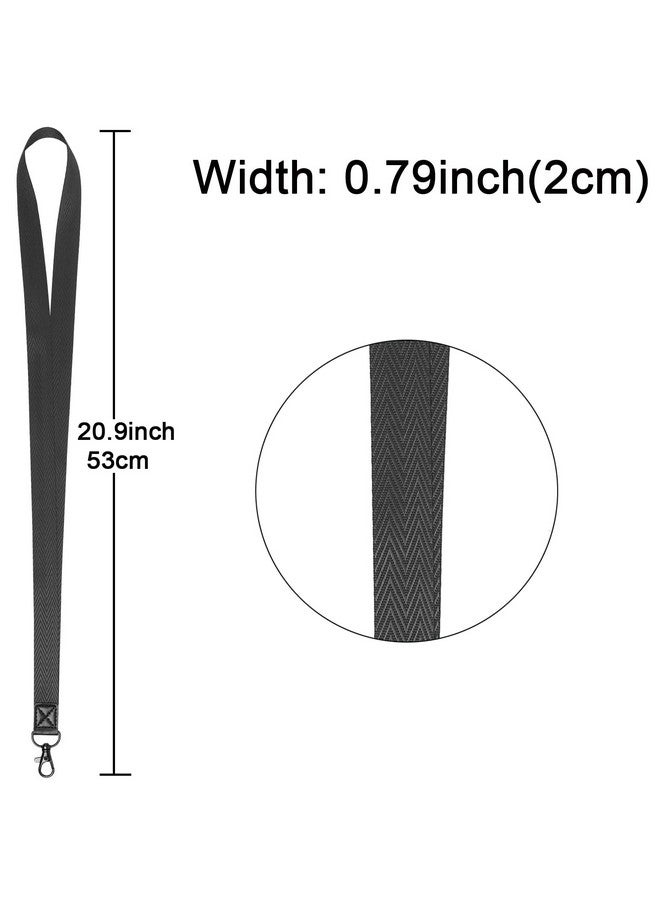 YOUOWO Black Lanyards 5 Pack Lanyard For Id Badge Holder New Pattern Black Metal Hook Neck Office Lanyards For Keys Cruise Id Card Cute Lanyard Keychain - Image 3