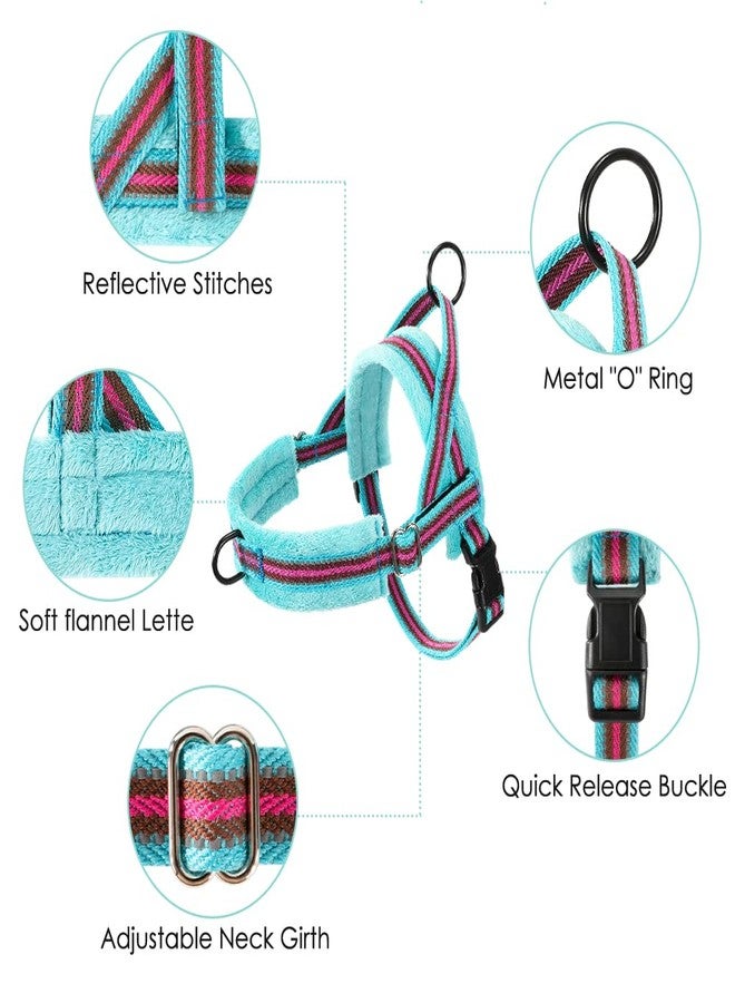 Lukovee No Pull Dog Harness and Leash Set, Soft Padded Small Dog Harness, Neck & Chest Adjustable Reflective Vest Puppy Harness with 4ft Lightweight Anti-Twist Dog Leash for Small Dogs (XS, 01-LBL) - Image 2