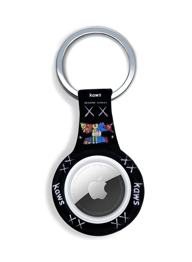 Theodor Protective Silicone Case Cover with Key Ring Kaws Street For Apple AirTag  - Image 1