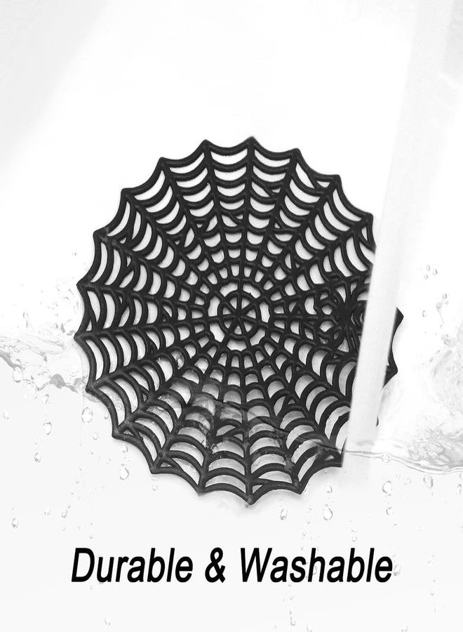 Sweet Elegance PVC Coasters Set of 6 Hollow Black Coaster Cup Mats Thanksgiving Table Ornament Decorations for Home Festival (Black Cobweb) - Image 3