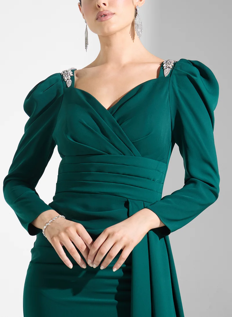 Akadia Fashion Emerald Evening Dress