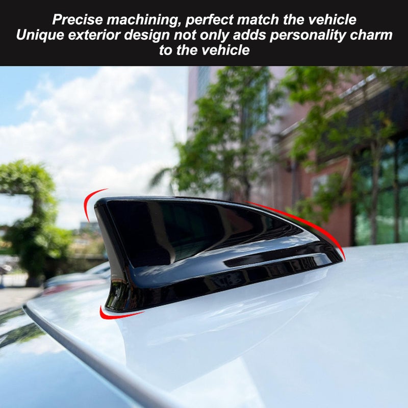 Black Car Antenna Cover Easy Installation Universal for Car Roof Fin Antennas - Image 3