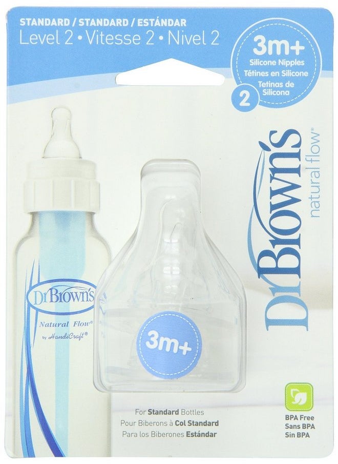 Dr. Brown's - Dr. Brown's 8 Pack Natural Flow Level 2 Standard Nipple - Image 1