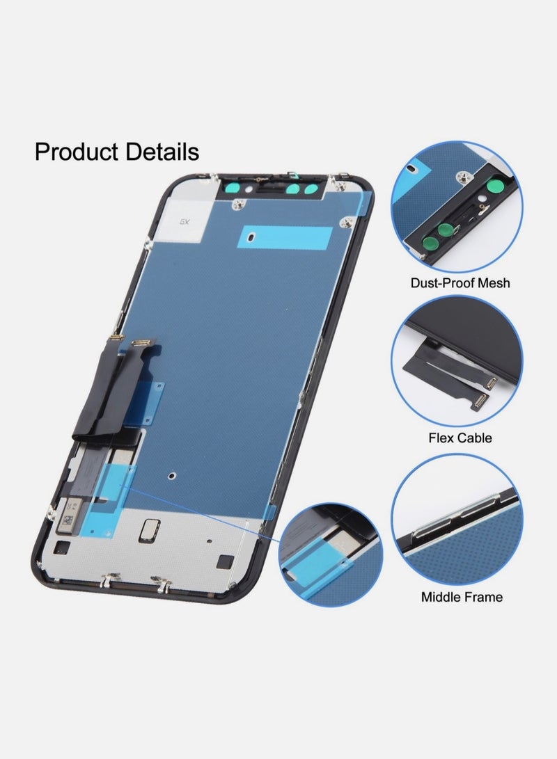 Generic GX Premium LCD Screen Replacement for iPhone XR (6.1-Inch) – Full Display and Touch Digitizer Assembly – Black  - Image 3