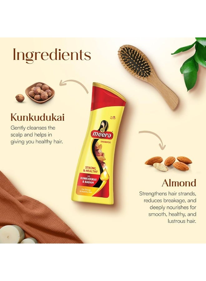 MEERA Strong And Healthy Shampoo With KunkudUKai And Badam 180 ML - Image 2