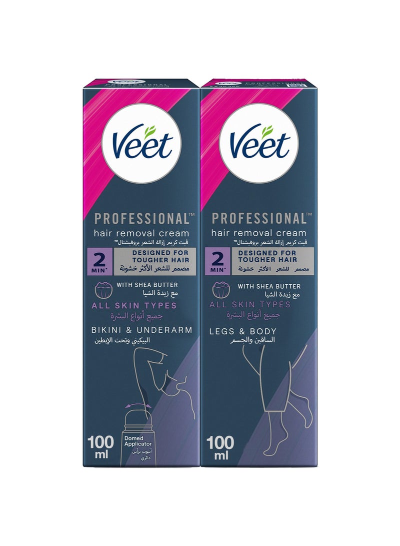 Veet Professional Hair Removal Cream 2 x 100ml - Image 1