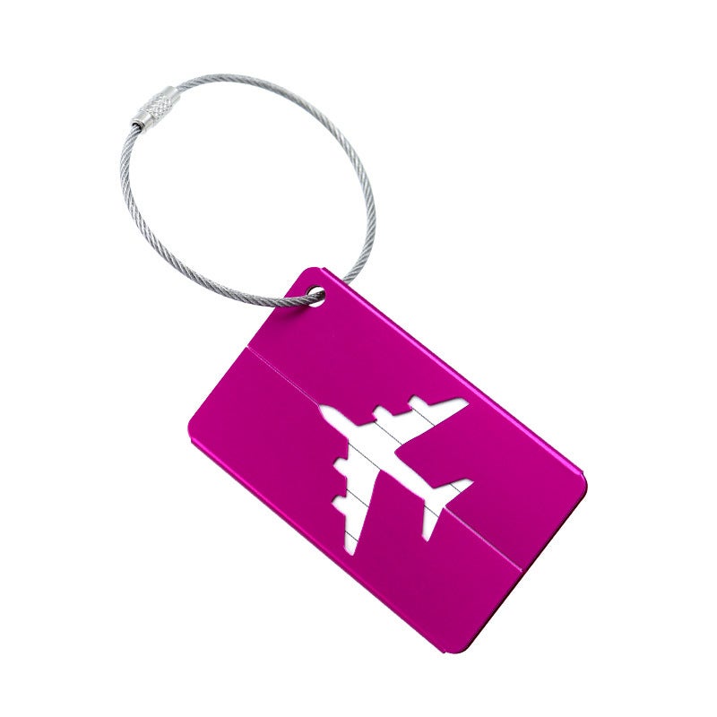 Aluminum Alloy Luggage Tag Metal Box Bag Airline Check-in Hanging Card Hanging Tag Pink Blue Black Green Red Purple Coffee Gold Rose Red 