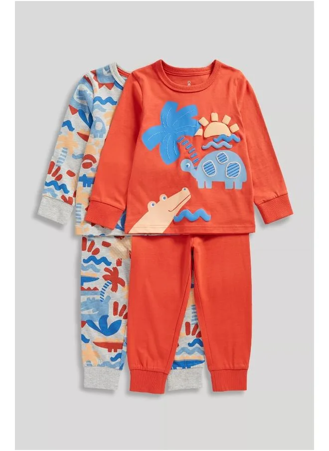 mothercare 2 Pack Beach Animal Pyjamas