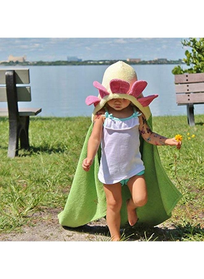 Yikes Twins Hooded Baby Towel For Kids 2 8 ; Large 100% Cotton Baby Towel For Girls ; Cute Flower Bath Towels For Babies And Toddlers With Pink Petals  - Image 3