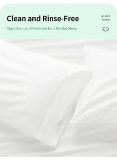NIBEMINENT [Upgraded] Disposable Bed Sheets for Travel: These Sheets are Perfect for Hotels, offering a Convenient Bedding Cover for Your Travels. The Set Includes 1 Quilt Cover, 1 Sheet, and 2 Pillowcases (King 4 picecs)  - Image 4