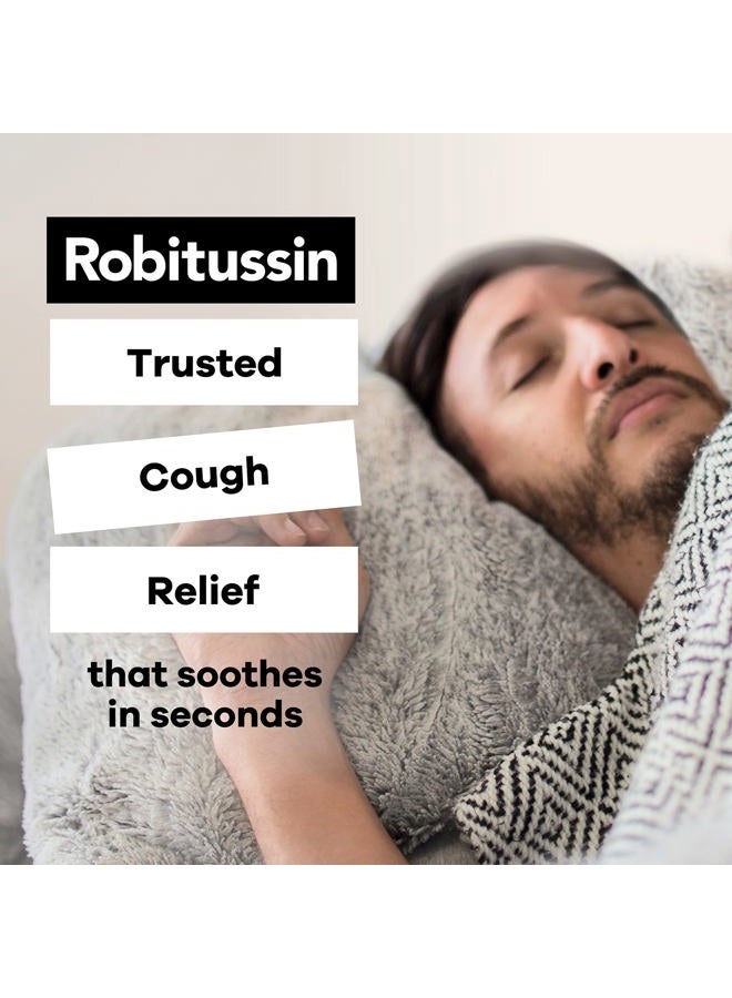 Robitussin Maximum Strength Nighttime Cough DM Max, Adult Formula, Berry Flavor - 8 Fl Oz Bottle - Image 3