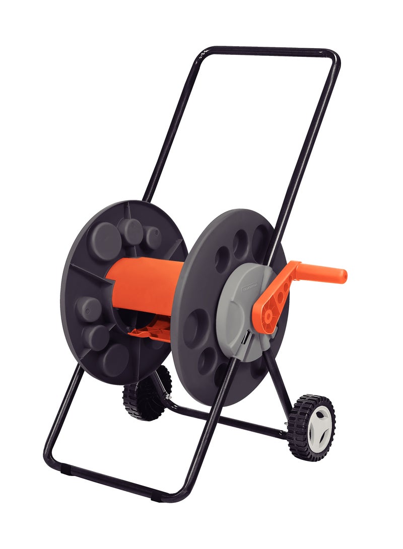 ترامونتينا بكرة خرطوم الحديقة بلون أسود مع عجلات - Image 1