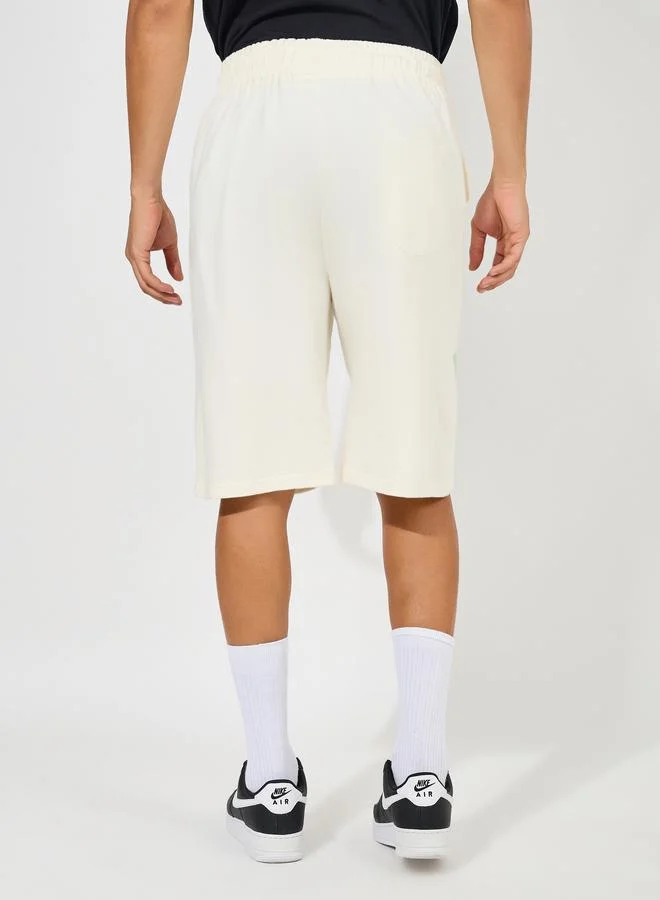 Styli Snoopy Graphic Print Oversized Terry Shorts