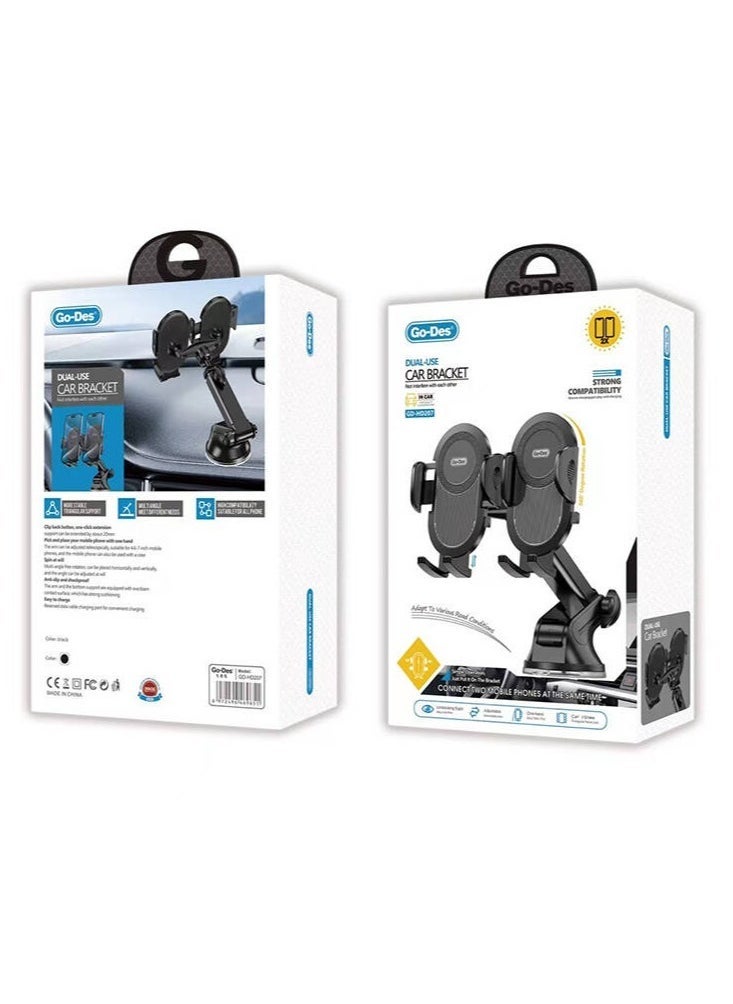 JAJEEK Dual Use Suction Cup Car Phone Holder – Versatile Dashboard & Windshield Mount for iPhone, Samsung, and More - Image 4