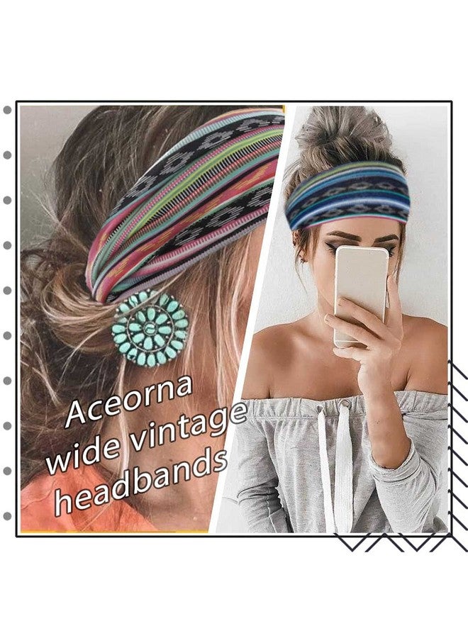 Aceorna أربطة رأس بوهو عريضة بعقدة، رباط شعر مرن، عمامة مطاطية، لفات رأس بتصميم نمط الفهد، أغطية رأس قماشية، إكسسوارات موضة لنساء والفتيات 3 قطع (مجموعة أ) - Image 5