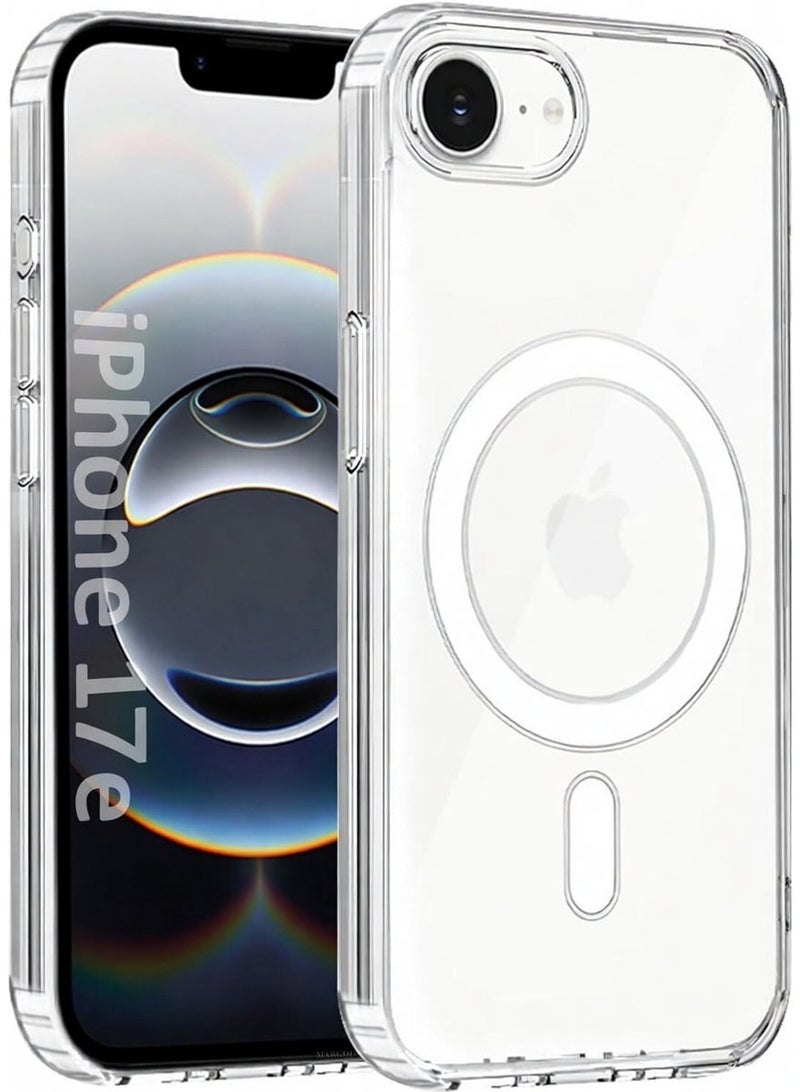 iPhone 17E Case Cover Ultra Durable MagSafe Shockproof Slim and Scratch Resistant Premium MagSafe Case - Clear