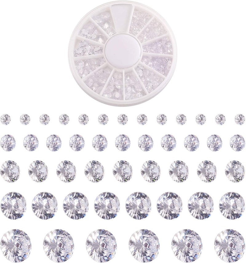 Craftdady 376pcs 4 Sizes Clear Cubic Zirconia Stone Loose CZ Rhinestone Faceted Cabochons for Earring Bracelet Pendants Jewelry DIY Craft Making - Image 1