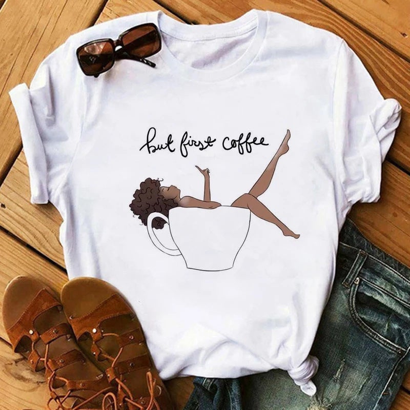 [Same day] cross-border supply of T-shirt printed T-shirt women's short-sleeved women's clothing - Image 4