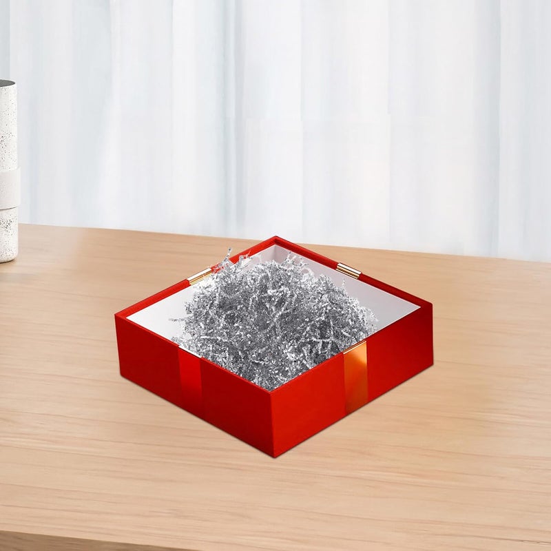 Healvian Raffia Crinkle Cut Paper Shreds 100g Silver Double-sided Shredded Packaging Filler for Boxes and Wedding Wrapping Basket Material - Image 5