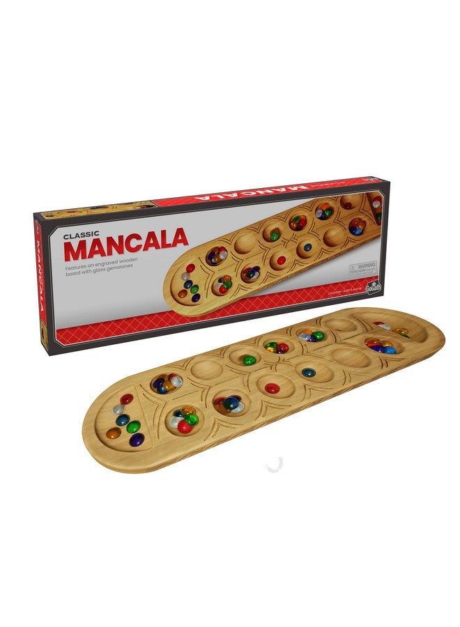 Pressman Classic Mancala Game - Features A Full-Sized, Solid Wooden Board with Exquisite Detail Stones by Pressman For 2 Players - Image 2