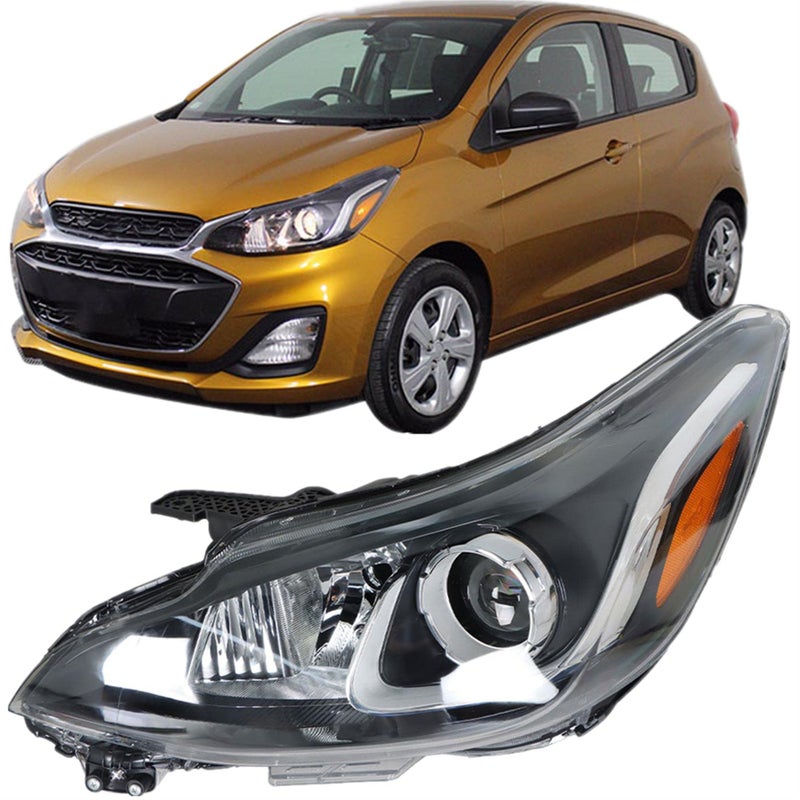 Silscvtt Replacement for 2019 2020 2021 2022 Chevy Spark LSLT Headlight Halogen Type Bumper wo DRL Type Headlamp Left Driver Side