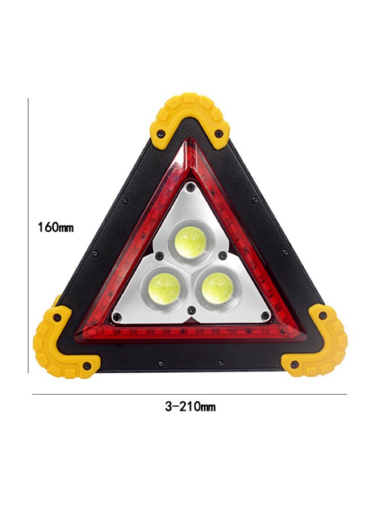 Generic - Portable Multi-Function Triangular COB Work Light - LED Camping, Outdoor, and Car Emergency Light - Image 1