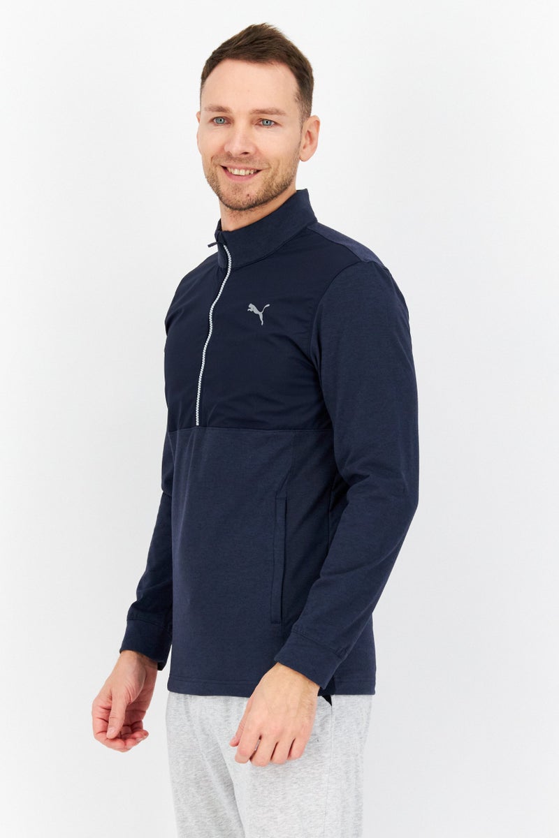 PUMA Men Sportswear Fit Brand Logo Training Sweatshirts, Navy - Image 3