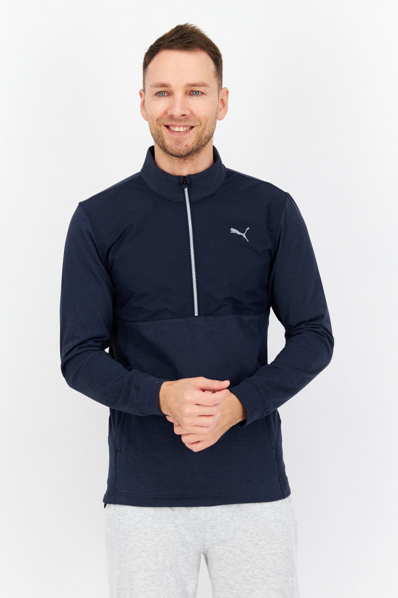 PUMA Men Sportswear Fit Brand Logo Training Sweatshirts, Navy - Image 1