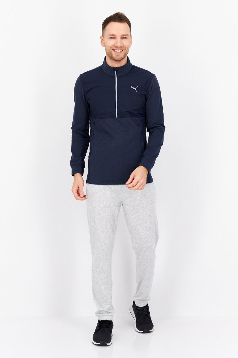 PUMA ملابس رياضية للرجال بلياقة شعار العلامة التجارية، أزرق داكن - Image 4