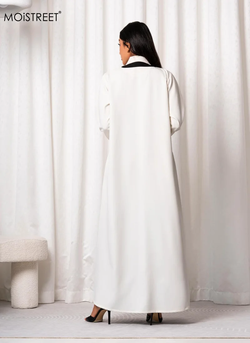 Moistreet  MOiSTREET Handmade Barbie Crepe Abaya for Women | Best Price UAE