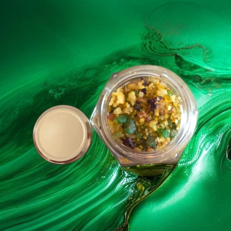 Premium Business Success Bath Salt  Hexa Glass Jar Gift Edition  Energized Magickal Salt  Business Growth  Premium Label  Career Advancement  Client Attraction  Financial Breakthrough  Success Enhancement  Wiccan  Witchcraft Rituals  Prosperity  Entrepreneurial Luck  Wiccan  Witchcraft Rituals  Individual Spiritual Gift Box Qty 1 Nos 200g - Image 4