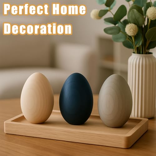 DomeStar Wooden Fake Chicken Eggs, 8PCS 2.5" Unpainted Faux Wood Eggs for Encouraging Hens to Lay - Image 3