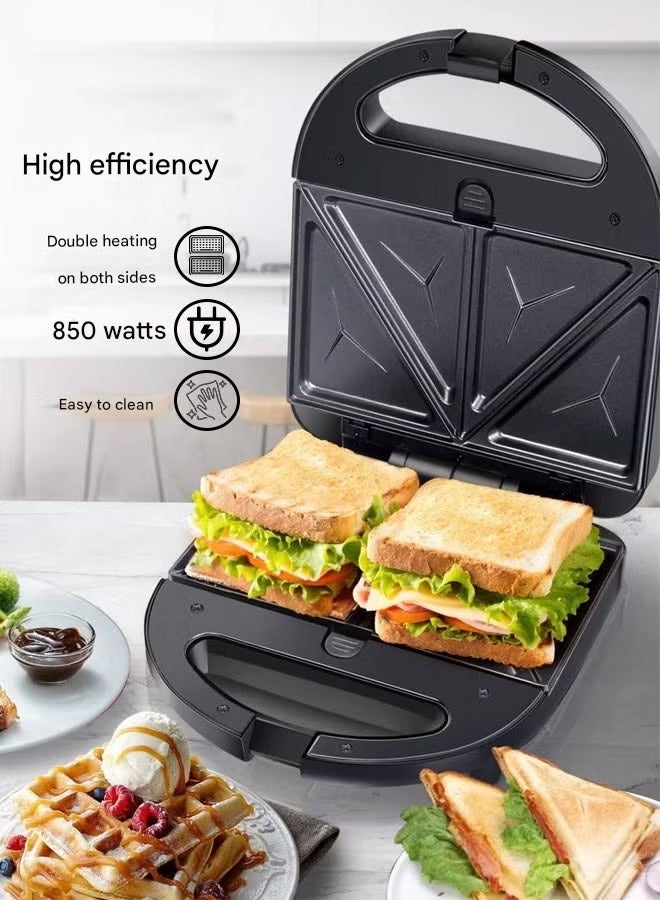 توسكانا يو محضرة الوجبات الخفيفة 7 في 1 غير لاصقة للساندويتش , صانعة الساندويتشات و الوافل و الدوناتس بألواح قابلة للفصل , ماكينة تحضير الساندويتشات وتسخين الوجبات الخفيفة - Image 2