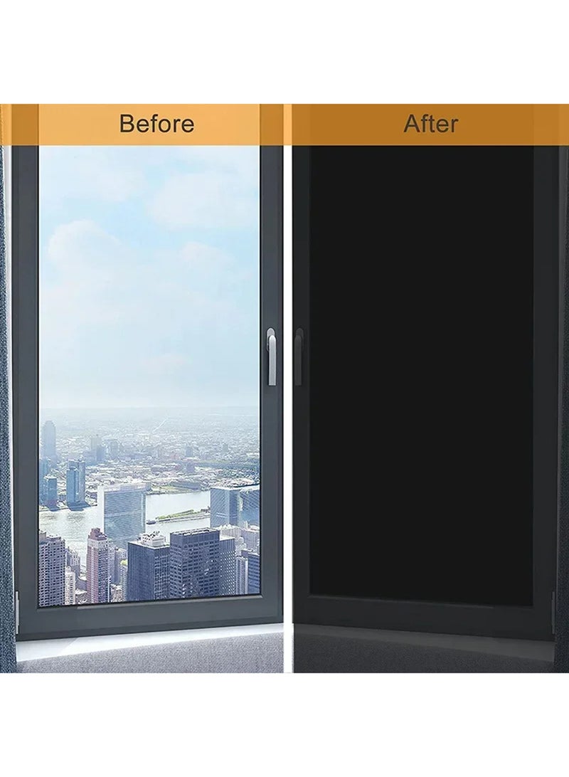 Portable Blackout Curtains With Self Adhesive Tape For Bedroom Living Room Bathroom And Attic Blackout Curtains Width 145 cm Length 200 cm - Image 3