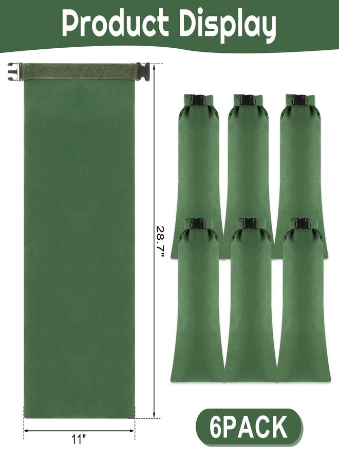 Hlimior Flood Water Barrier Sand Bags, 6 Pcs Thickened Canvas Sand Bags Barriers for Flooding Reusable Flood Protection Sandbags with Buckle for Home Door Window Basement Garage to Prevent Rain Wind - Image 2