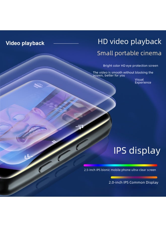 Full Screen Bluetooth Mp3 Portable Touch Music Player Student Version Mp4 Small Outdoor Speaker Mp5 Compact Digital Music Player-Body Color:Black (metal Shell)-Memory Capacity:4GB Bluetooth + Full Set Of Accessories  - Image 5