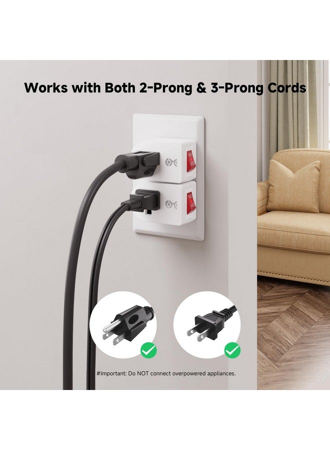 Cable Matters [ETL Listed] 3-Pack Grounded Outlet Switch with ON Off, Plug Switch ON Off, Single Outlet Adapter ON/Off, White - Image 3