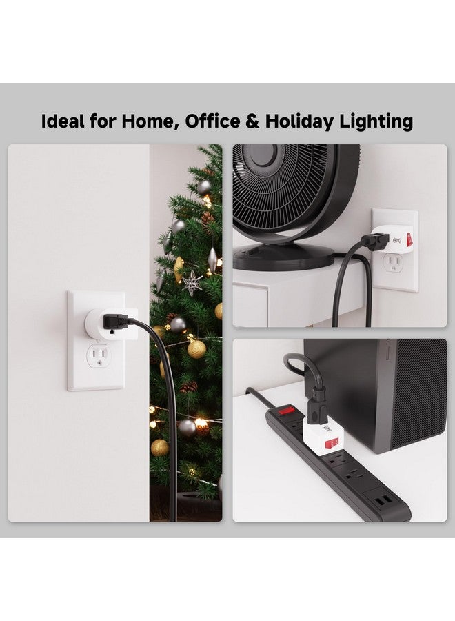 Cable Matters [ETL Listed] 3-Pack Grounded Outlet Switch with ON Off, Plug Switch ON Off, Single Outlet Adapter ON/Off, White - Image 4