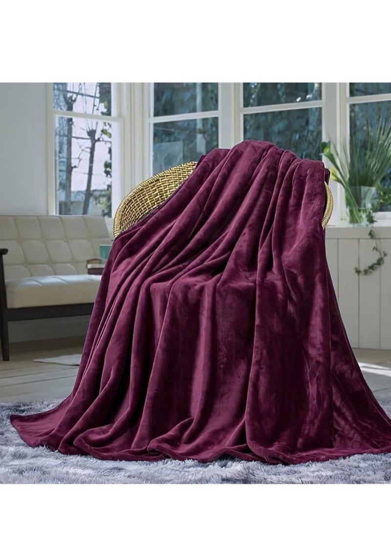 Moon Flannel and microfiber sofa Blanket Luxury  blanket Single size, lightweight and Comfortable for Bed and Sofa Super Soft and Warm  plain - Image 1