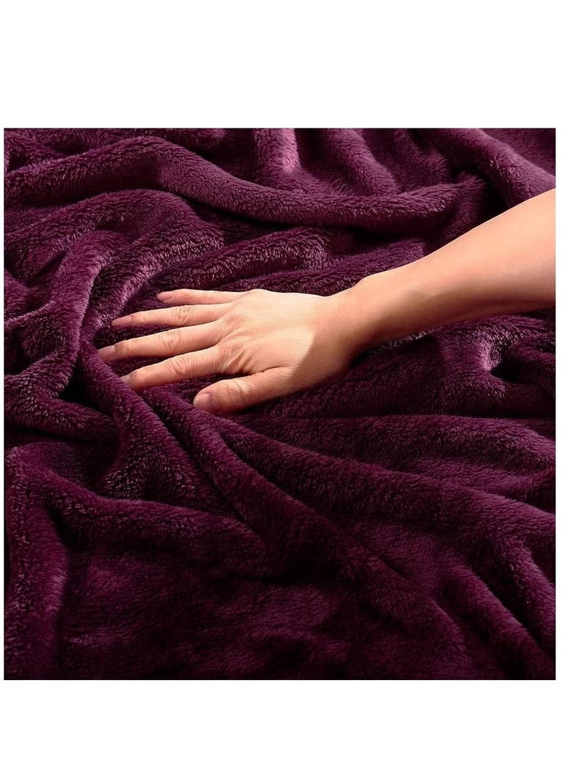Moon Flannel and microfiber sofa Blanket Luxury  blanket Single size, lightweight and Comfortable for Bed and Sofa Super Soft and Warm  plain - Image 5