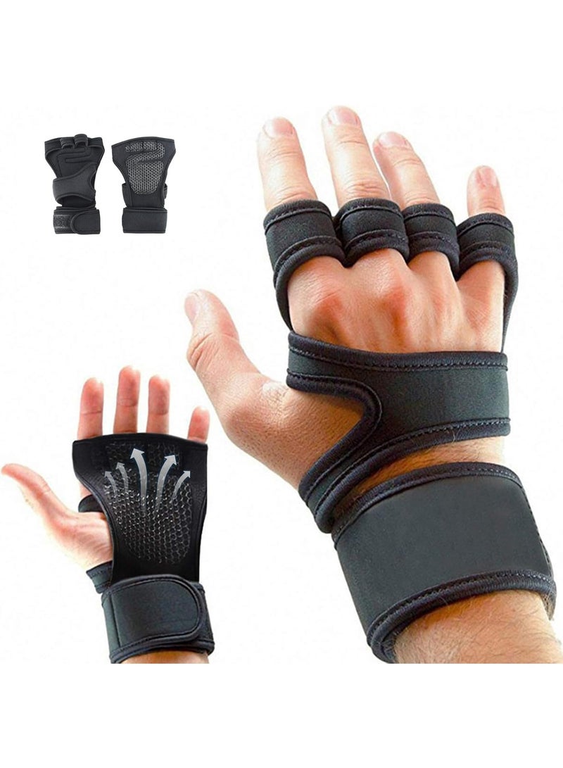 قفازات رفع الأثقال بنصف إصبع، مقاس L، قفازات واقية للتدريب في صالة الألعاب الرياضية، قفازات ركوب الدراجات، مناسبة للرياضة والتدريبات البدنية وأنشطة ركوب الدراجات. - Image 1