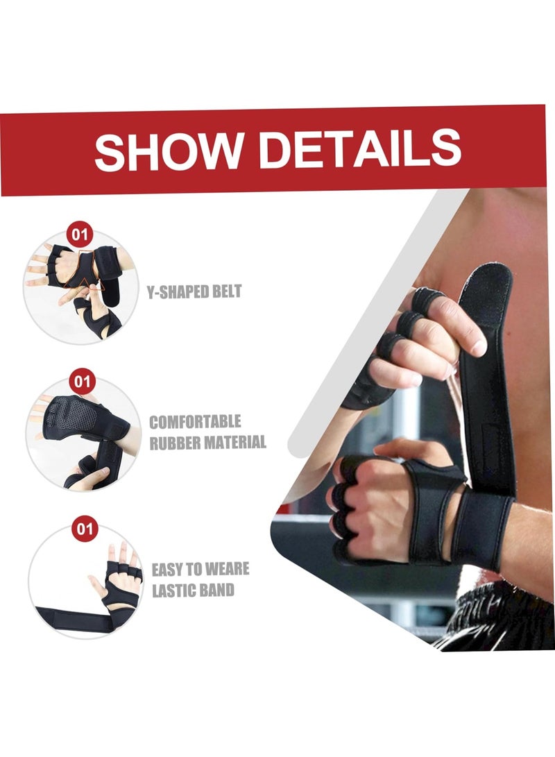 قفازات رفع الأثقال بنصف إصبع، مقاس L، قفازات واقية للتدريب في صالة الألعاب الرياضية، قفازات ركوب الدراجات، مناسبة للرياضة والتدريبات البدنية وأنشطة ركوب الدراجات. - Image 3