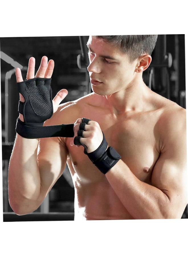 قفازات رفع الأثقال بنصف إصبع، مقاس L، قفازات واقية للتدريب في صالة الألعاب الرياضية، قفازات ركوب الدراجات، مناسبة للرياضة والتدريبات البدنية وأنشطة ركوب الدراجات. - Image 5