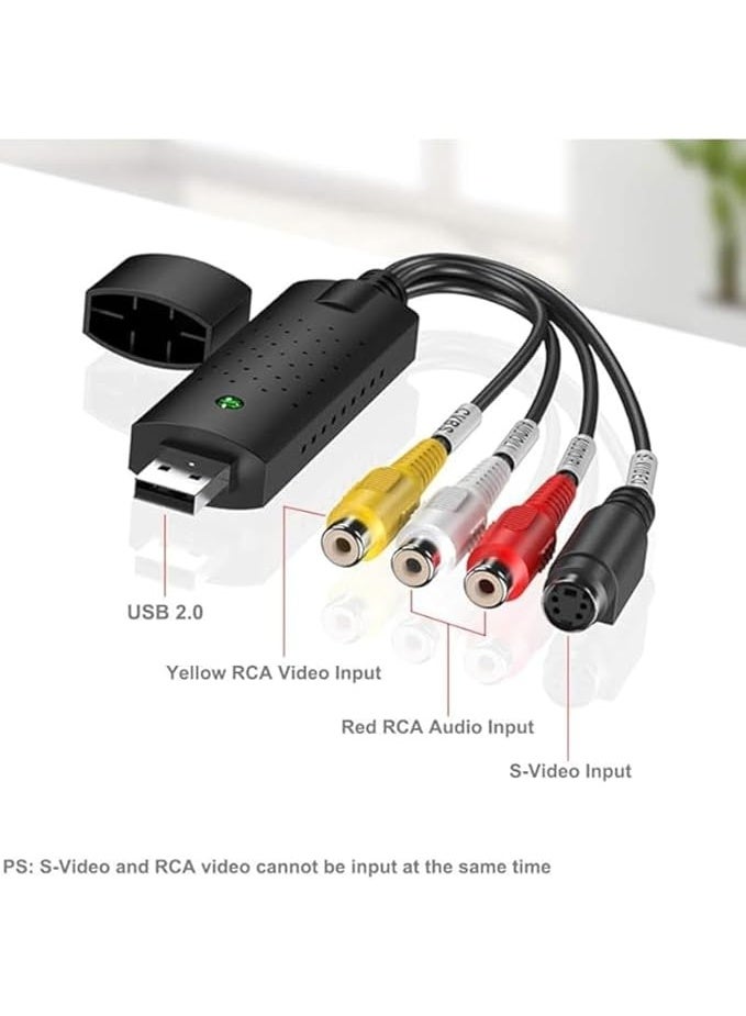 USB Video Capture Card – Easy Cap for Operating Receiver on Mobile and PC – Video to USB Adapter for Recording, Streaming & Playback - Image 2