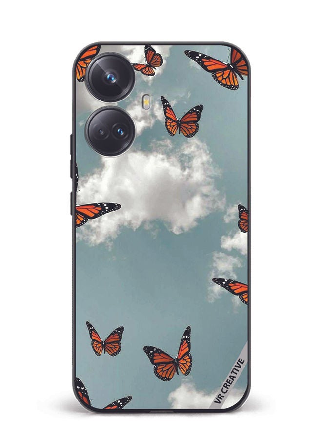 VR CREATIVE Protective Case Cover For Realme 10 Pro Plus Butterfly Design Multicolour - Image 1