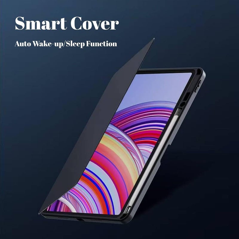 NESLIN حافظة الهجينة المتوافقة مع Redmi Pad Pro 12.1 بوصة 2024، حافظة PC صلبة متعددة الزوايا من الأكريليك الشفاف مع حامل قلم وحامل حماية متوافق مع Xiaomi Redmi Pad Pro 12.1 بوصة - Image 3