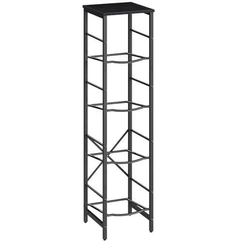 HOOBRO Water Jug Rack Water Bottle Holder 5 Gallon Water Jug Rack 4Tier Water Cooler Storage Rack Water Dispenser Stand for Kitchen Living Room Office Black BB02ST01