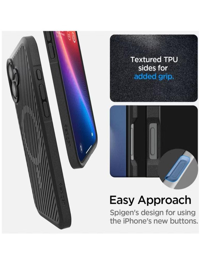 سبايجن جراب Core Armor MagFit لهاتف iPhone 16 Plus مع Magsafe (2024) - أسود غير لامع - Image 4