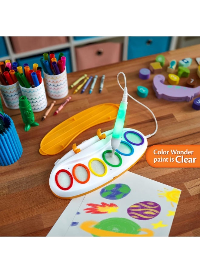 Crayola Color Wonder Mess‑Free Magic Light Brush – Kids’ Light‑Up Painting Set with 6 Color Wonder Paints & 18 Sheets – No‑Mess Creative Art Kit for Ages 3+ - Image 5